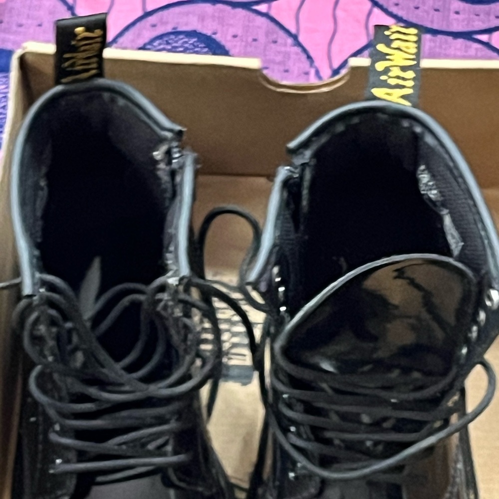 Black Patent Leather Kids Dr. Martens
